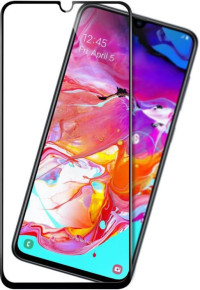 Скрийн протектор удароустойчив NANO FLEXIBLE GLASS 5D Full Screen мек за Samsung Galaxy A70 A705F с черен кант